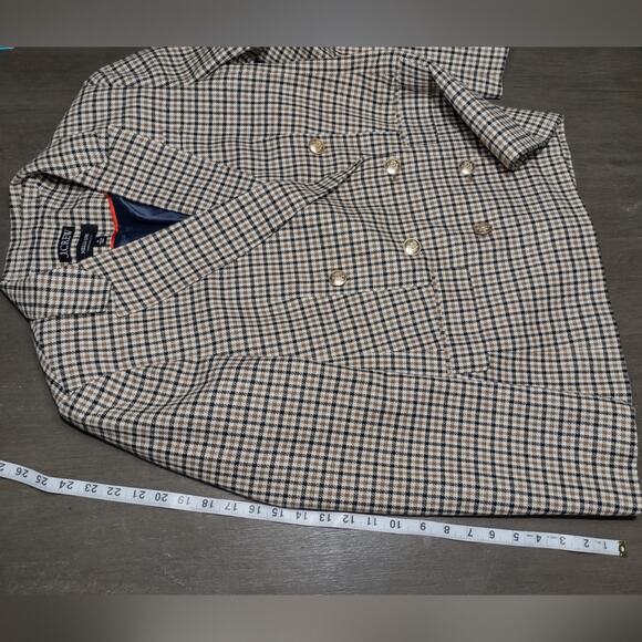 J. Crew Brynn Double Breasted Blazer Jacket in Plaid Italian Wool Blend size 10 - Picture 9 of 16